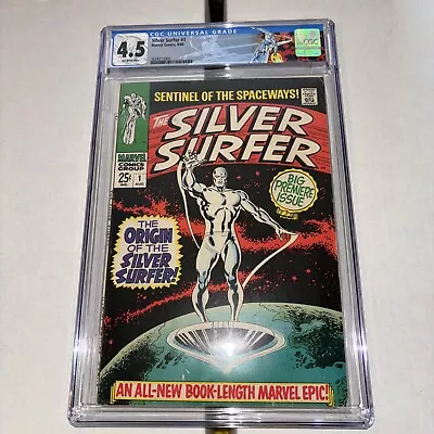 Buy Silver Surfer #1 CGC 4.5 Marvel Comics 1968 Origin Of Silver Surfer Custom Label • 435.56£