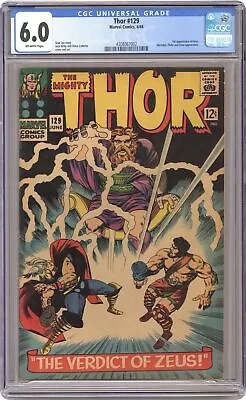 Buy Thor #129 CGC 6.0 1966 4308067002 1st App. Ares In Marvel Universe • 135.92£