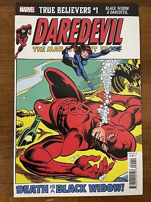 Buy True Believers #1 Daredevil & Black Widow, Marvel Comics Reprints Daredevil #81 • 4.72£