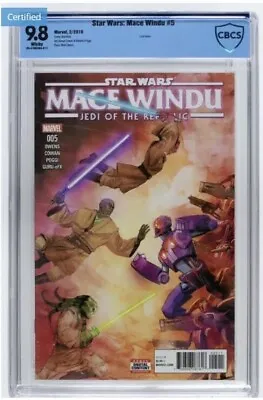 Buy Star Wars Mace Windu #5 Jedi Of The Republic CBCS 9.8 1st App Ahsoka Tano Marvel • 363.53£