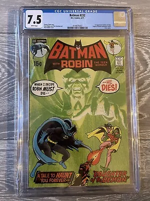 Buy Batman #232 (1971) Silver Age Key 1st Ra's Al Ghul - CGC 7.5 - RARE WHITE Page • 775£