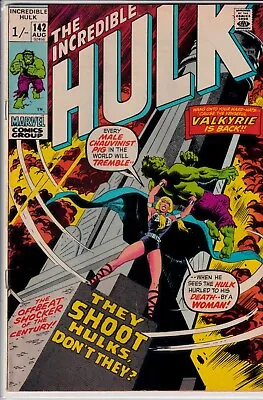 Buy The Incredible Hulk #142 Key Issue 1st Sam Paddington As Valkyrie 1971 • 18.39£