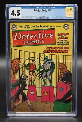 Buy Detective Comics (1937) #203 Mortimer CGC 4.5 Blue Label Cream/OW Pages Catwoman • 989.51£