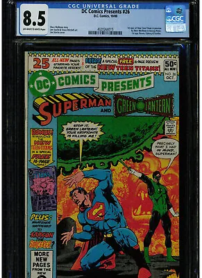 Buy Dc Presents #26 Cgc 8.5 1980 1st Appearance New Teen Titans George Perez Owtw Pg • 171.70£