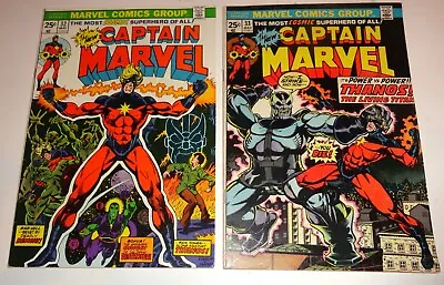 Buy Captain Marvel #32,33 Jim Starlin Classics Fine's Thanos Drax  1974 • 41.97£