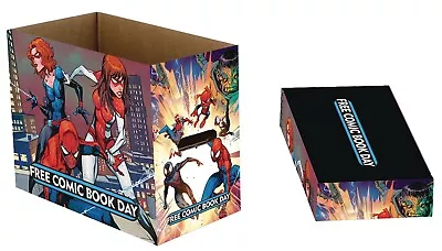 Buy FCBD SPIDER-MAN Printed Comic Short Box Storage Marvel NEW LOT OF 4 • 77.03£