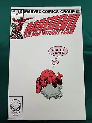 Buy 1982 Daredevil #187 NM- First Print Marvel Comics Elektra Frank Miller Netflix • 14.19£