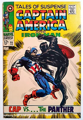 Buy Tales Of Suspense 98, Feb/1968,  Cap Vs The Panther , VF+ • 108.58£
