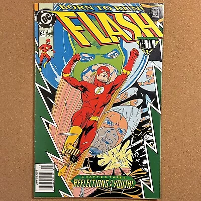 Buy Flash #64 Born To Run, Dc Comics 1992 Year One Second Series • 9.93£