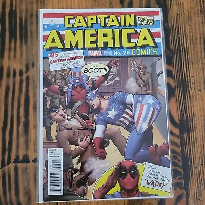 Buy Captain America #25  Vol 3 1:25 Deadpool Var 1st Sam Wilson As Cap 2014 VF/NM • 60.19£