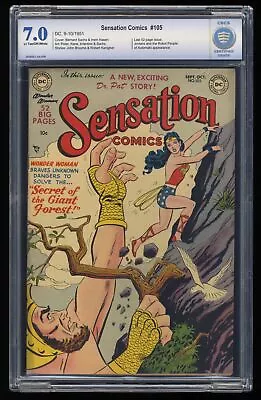 Buy Sensation Comics #105 CBCS FN/VF 7.0 Light Tan To Off White DC Comics 1951 • 584.26£