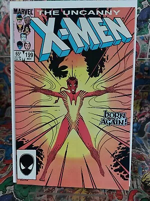 Buy Uncanny  X-Men #199 VF Marvel 1985 1st Rachel Summers As Phoenix II • 10.95£