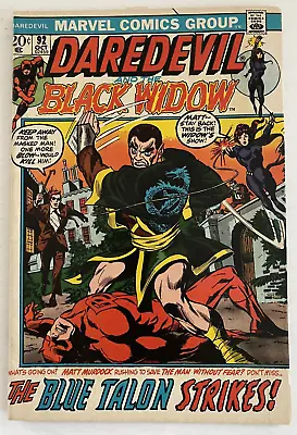 Buy DAREDEVIL #92 (Marvel 1972) VF-, BLACK WIDOW App, • 15.02£