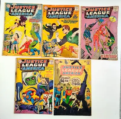 Buy Justice League Of America #23, 27, 30,33, 73 -- SILVER AGE DC -- LOT OF 5 • 51.25£