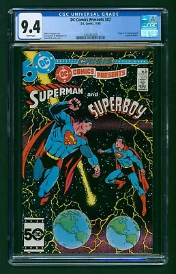 Buy DC Comics Presents #87 (1985) CGC 9.4 White! Origin And 1st App Superboy Prime!! • 78.27£
