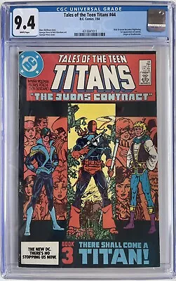 Buy Tales Of The Teen Titans #44 CGC 9.4 DIck Grayson Becomes Nightwing 1st Jericho • 149.95£