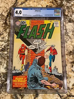 Buy Flash #123 Cgc 4.0 Rare White Pages 1st Ga Flash In Silver Age Origin Of Both  • 1,145.49£