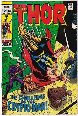 Buy Thor #174 March 1970 VF- 7.5 Marvel Comics Jack Kirby Art 1st Crypto-Man • 73.05£