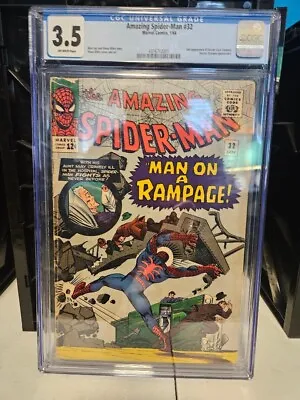 Buy Amazing Spider-man #32 Cgc 3.5 - 2nd Appearance Of Dr. Curt Conners • 59.13£