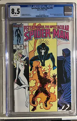 Buy SPECTACULAR SPIDER-MAN #94 (1984) Marvel Comics CGC 8.5 • 39.98£