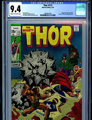 Buy Mighty Thor # 173 CGC 9.4 NM 1970  Marvel  Crypto Man  Amricons K48 • 316.24£