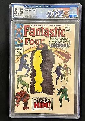 Buy Fantastic Four #67 CGC 5.5 1967 1st Appearance Him (Warlock) In Camo Graded • 110.03£