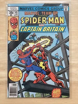 Buy Marvel Team-Up #65 - 1978 Spider-Man And Captain Britain! First Arcade! • 31.66£