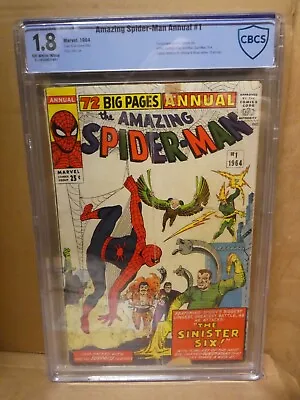 Buy Marvel Comics Amazing Spiderman Annual 1 CBCS 1.8 Cgc 1st Appearance Sinister 6 • 649.99£