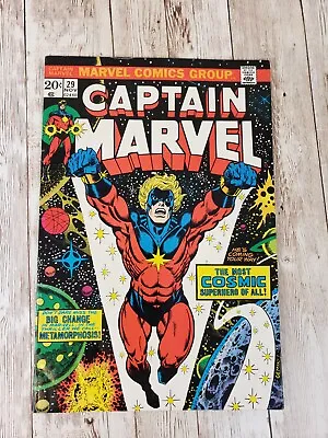 Buy Captain Marvel #29 Marvel 1973 - Key:  Marvel Gains Powers! Drax-Thanos-Starfox • 31.21£