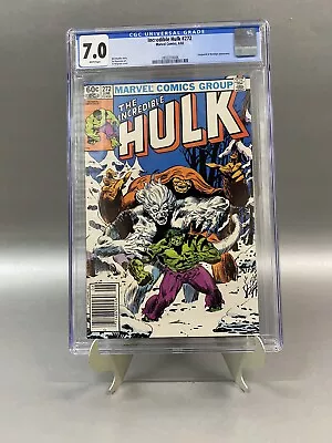 Buy Incredible Hulk #272 CGC 7.0 WP Newsstand Marvel 1982 2nd App Rocket Raccoon 🔑 • 67.96£