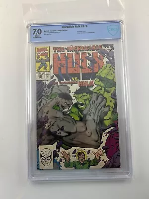 Buy Incredible Hulk #376, Marvel Comics, Hulk Vs. Hulk (1990), CBCS Graded 7.0 • 33.38£