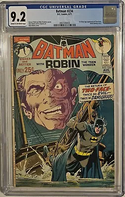 Buy D.C. 1971 Batman 234 CGC 9.2 1st Silver Age Appearance Of Two-Face High Grade • 1,181.85£