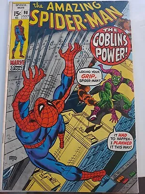 Buy Amazing Spider-Man 98, Fn/Vfn 6.5 1971 Goblin,silver NON-COMICS CODE DRUG ISSUE • 134.26£
