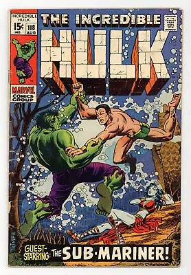 Buy Incredible Hulk #118 GD 2.0 1969 • 16.60£