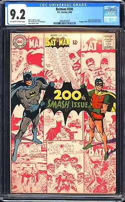 Buy DC Batman #200 CGC 9.2 OW To White 1968 - Neal Adams Cover, Special 200th Issue • 315.35£