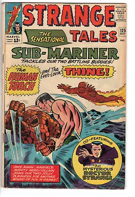 Buy Strange Tales #125 (1964) - Grade 4.5 - Sub-mariner Vs Human Torch & The Thing! • 79.30£