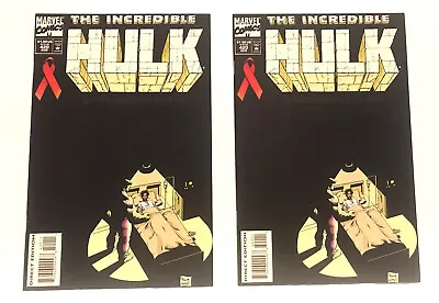 Buy The Incredible Hulk 420, AIDS Issue. Tough Black Cover. Marvel 1994 2 Book Lot • 2.40£
