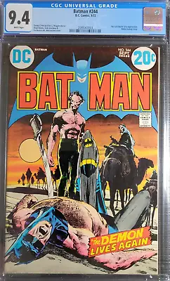 Buy 1972 Batman 244 CGC 9.4 Ra's AL Ghul Battle Cover RARE • 1,017.21£