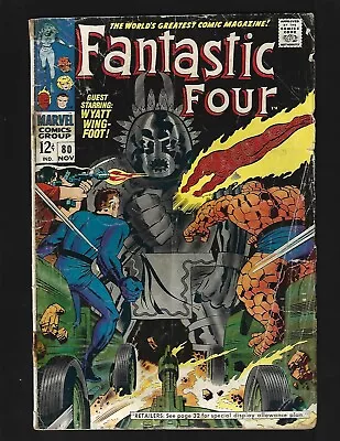 Buy Fantastic Four #80 VG- Kirby 1st Tomazooma Wyatt Wingfoot Crystal (Inhumans) • 8£