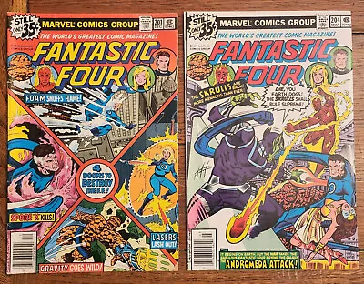 Buy Fantastic Four #201 + 204 Lot Of 2 Marvel 1978-79 KEY 1st App Queen Adora - FN • 7.90£