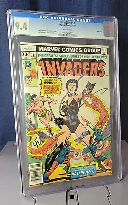 Buy Invaders #17 CGC 9.4 1977 White Pages Winnipeg Pedigree 1st App Warrior Woman • 70.95£