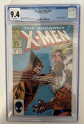 Buy The Uncanny X-Men 222 Cgc 9.4 Marc Silvestri Wolverine/Sabertooth Claremont • 33.78£