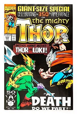 Buy The Mighty Thor #432 (1991 Marvel) Giant Size Special Issue! Thor Vs Loki! NM- • 7.10£