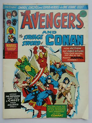 Buy The Avengers 96 - Conan Marvel Comics Group UK 19 July 1975 F/VF 7.0 • 5.99£