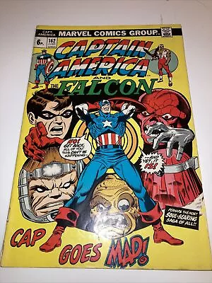 Buy Captain America & The Falcon #162_jun 1973_cap Goes Mad _bronze Age! • 19.99£