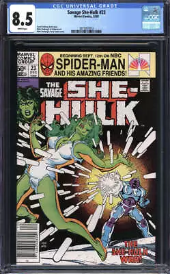 Buy Savage She-hulk #23 Cgc 8.5 White Pages // Newsstand Marvel 1981 • 47.42£