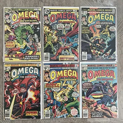 Buy Omega The Unknown Lot #2,3,4,5,9,10 Marvel 1976 (#2 Ripped Off Cover Page) • 16.73£