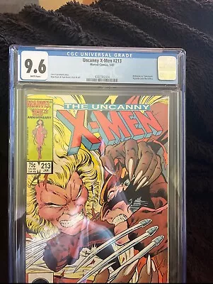 Buy The Uncanny X-Men #213 Wolverine Vs Sabertooth. Psylocke Joins The X-Men CGC 9.6 • 71.96£