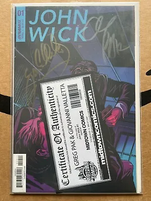 Buy John Wick #1 First Print 1st App John Wick 2x Signature COA RARE! 🔑 CBCS Ready • 238.32£