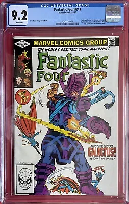 Buy Fantastic Four #243 Classic John Byrne Galactus Cover CGC 9.2 (1982) • 89.95£